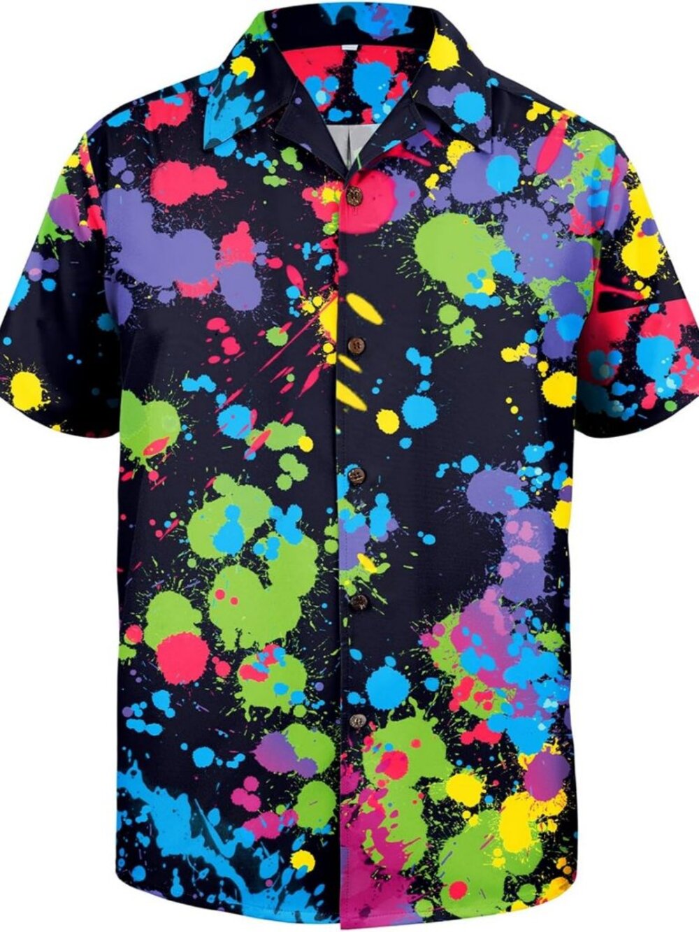 Tropical Short Sleeve Hawaiian Shirt for Men - Casual Button Down Summer Top